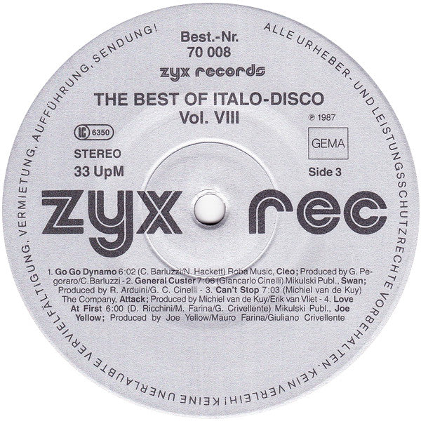 Various : The Best Of Italo-Disco Vol. 8 (2xLP, Comp, Gat)