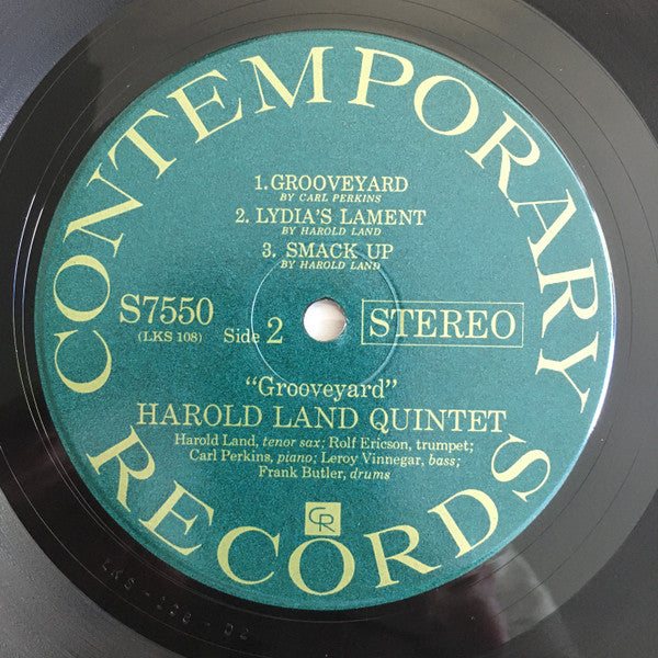 Harold Land Quintet : Grooveyard (LP, Album, RE, Gre)