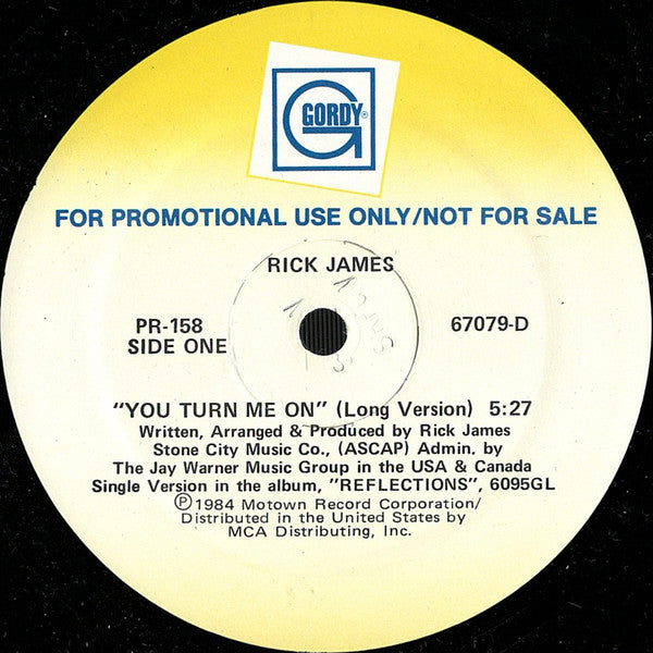 Rick James : You Turn Me On (12", Single, Promo)