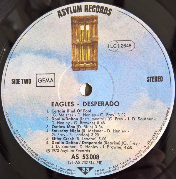 Eagles : Desperado (LP, Album, RE)