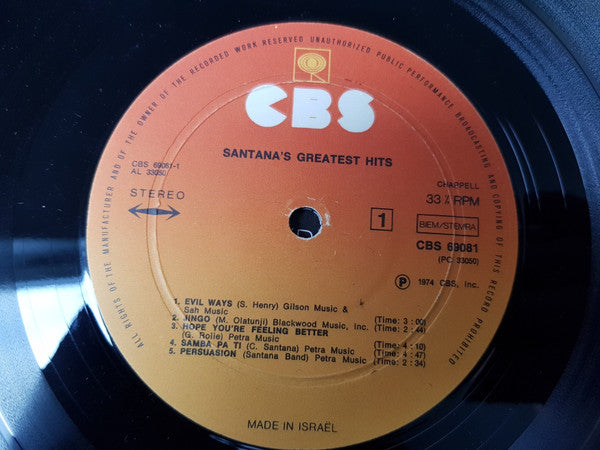 Santana : Santana's Greatest Hits (LP, Comp)