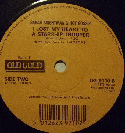 Aneka / Sarah Brightman & Hot Gossip : Japanese Boy / I Lost My Heart To A Starship Trooper (7", Single)