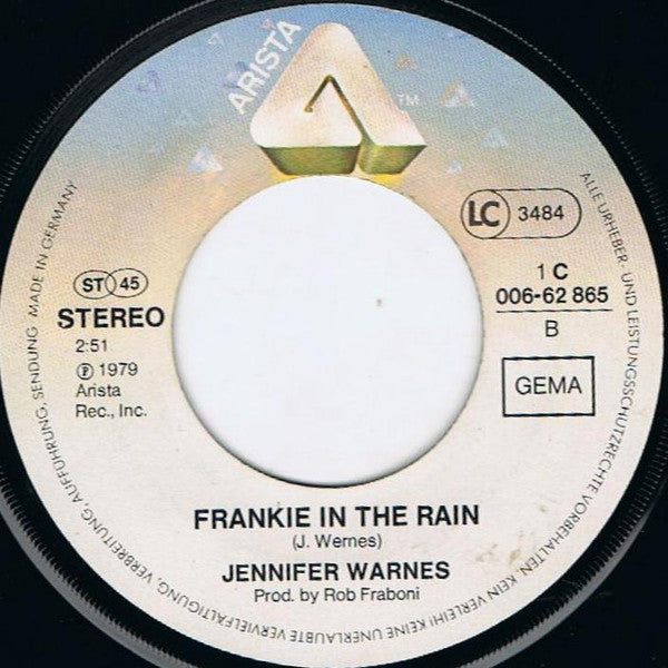 Jennifer Warnes : Don't Make Me Over (7", Single)