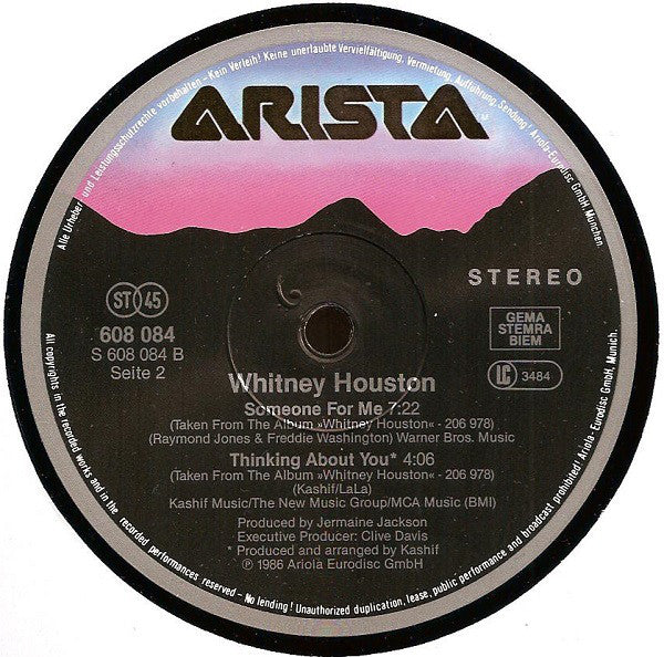 Whitney Houston : Greatest Love Of All (12", Maxi)