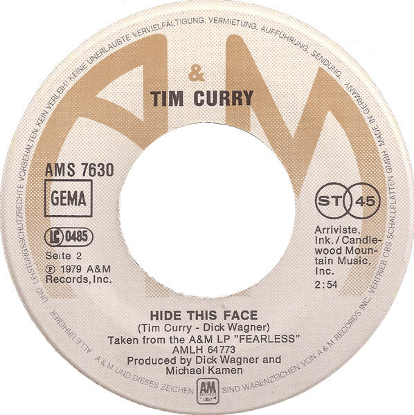 Tim Curry : I Do The Rock (7", Single)