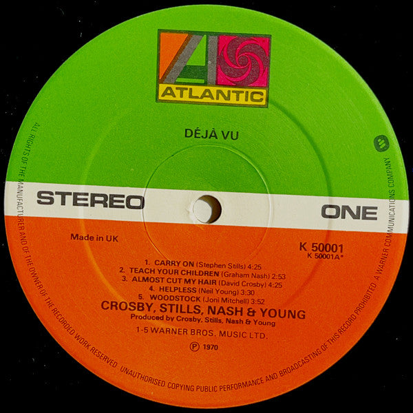 Crosby, Stills, Nash & Young : Déjà Vu (LP, Album, RE, Gat)