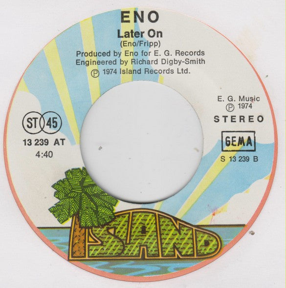 Eno* : Seven Deadly Finns / Later On (7")