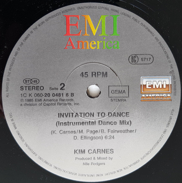 Kim Carnes : Invitation To Dance (12", Maxi)
