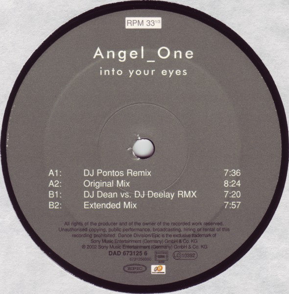 Angel_One : Into Your Eyes (12")