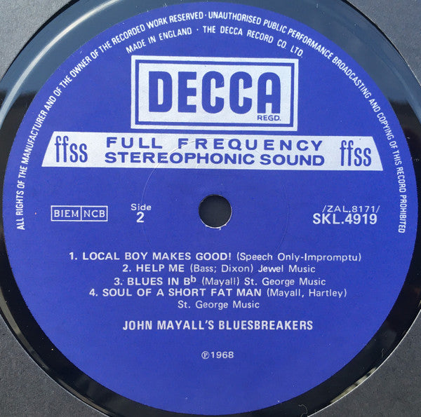 John Mayall : The Diary Of A Band Volume Two (LP, Album, RE)