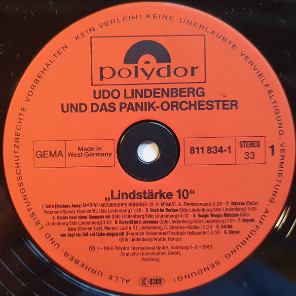 Udo Lindenberg Und Das Panikorchester : Lindstärke 10 (LP, Album)