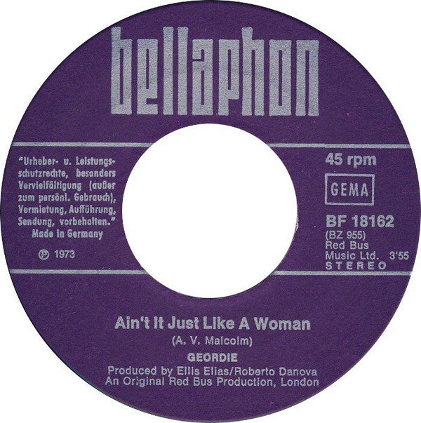 Geordie : All Because Of You (7")