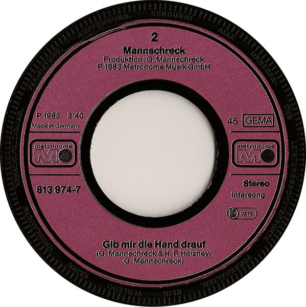 Mannschreck : Snap Jack Fieber (7")