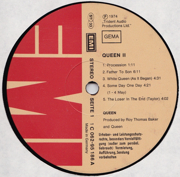 Queen : Queen II (LP, Album, Gat)