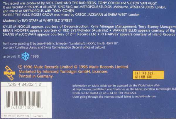 Nick Cave & The Bad Seeds : Murder Ballads (LP, Album)