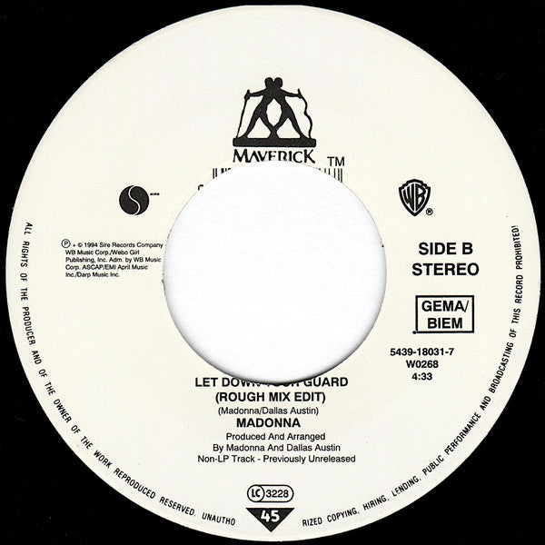 Madonna : Secret (7", Single)