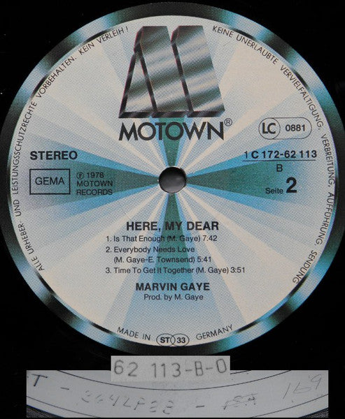 Marvin Gaye : Here, My Dear (2xLP, Album)