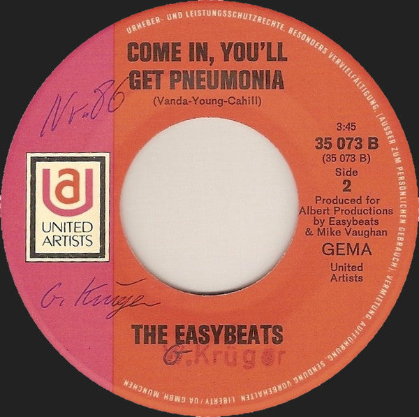 The Easybeats : I Can't Stand It (7", Single)