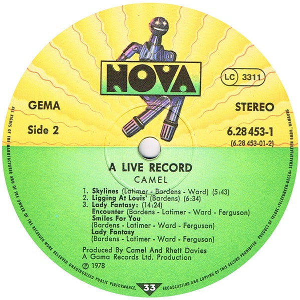 Camel : A Live Record (2xLP, Album)