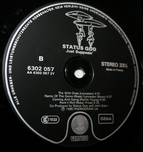 Status Quo : Just Supposin'... (LP, Album, Bla)