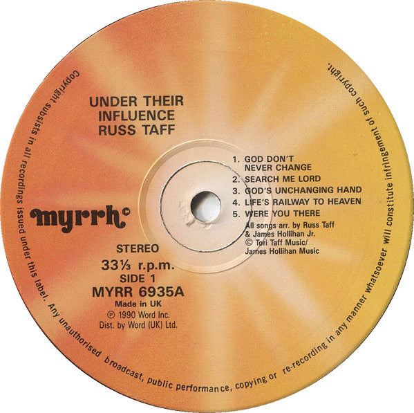 Russ Taff : Under Their Influence "Volume 1" (LP, Album)
