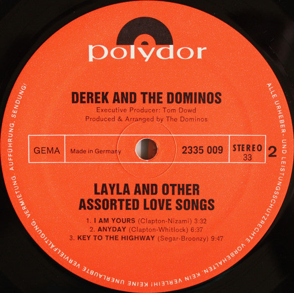 Derek & The Dominos : Layla And Other Assorted Love Songs (2xLP, Album, RP)