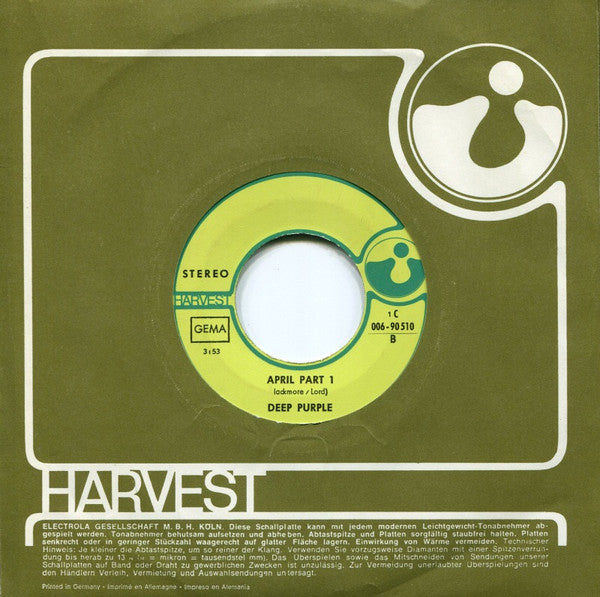 Deep Purple : Hallelujah (7")