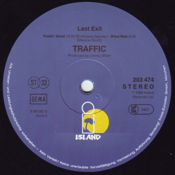 Traffic : Last Exit (LP, Album, RE)