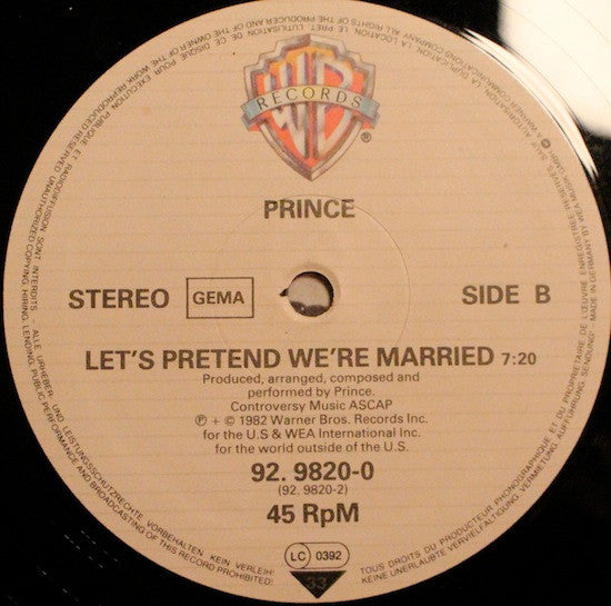 Prince : 1999 (12", Maxi, Ltd)