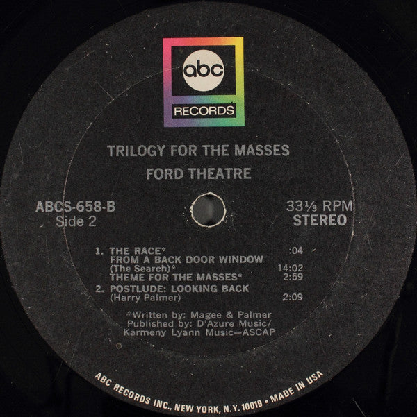 Ford Theatre : Trilogy For The Masses (LP, Album, Gat)