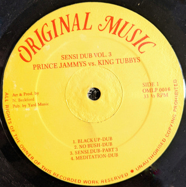 King Tubbys* vs Prince Jammy : Sensi Dub Vol. 3 (LP, Album)