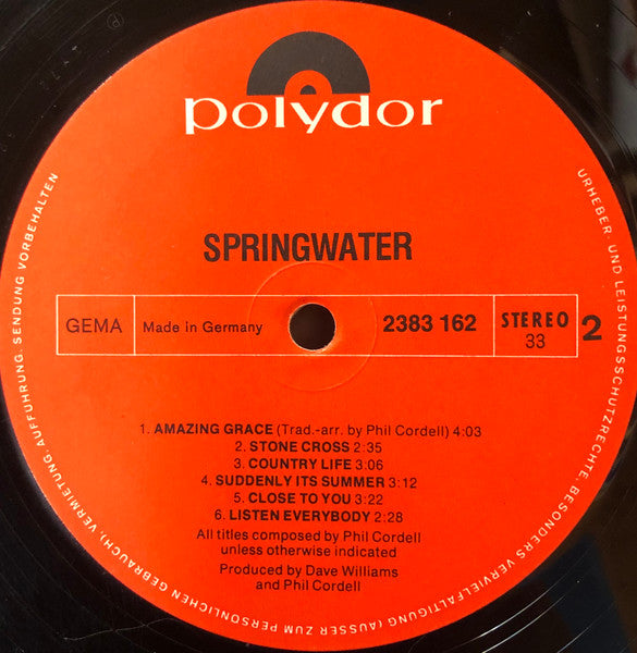 Springwater : Springwater (LP, Album)