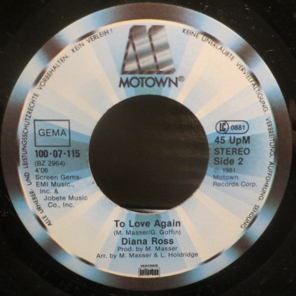 Diana Ross : Cryin' My Heart Out For You (7", Single)