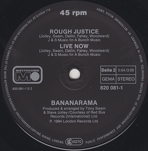 Bananarama : Rough Justice (12", Maxi)
