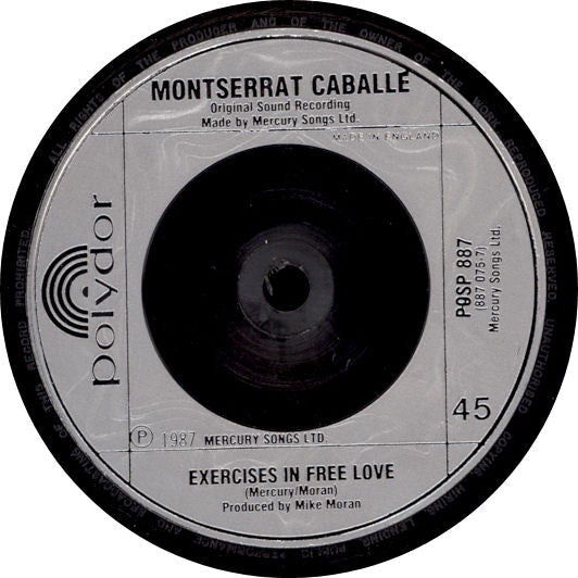 Freddie Mercury & Montserrat Caballé : Barcelona (7", Single, Gat)