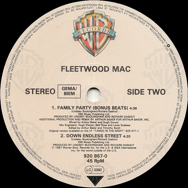 Fleetwood Mac : Family Man (12", Maxi)