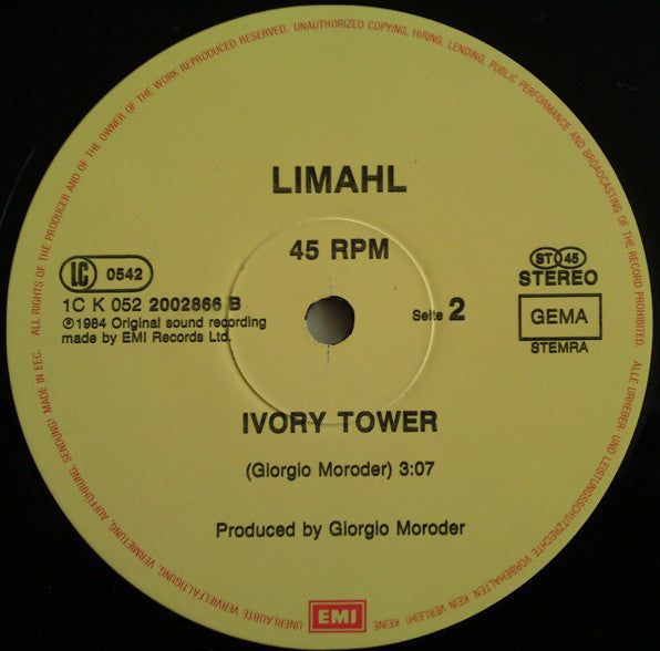 Limahl : The NeverEnding Story (12", Maxi)