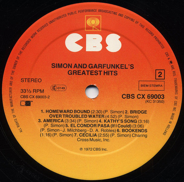 Simon & Garfunkel : Simon And Garfunkel's Greatest Hits (LP, Comp, RE)