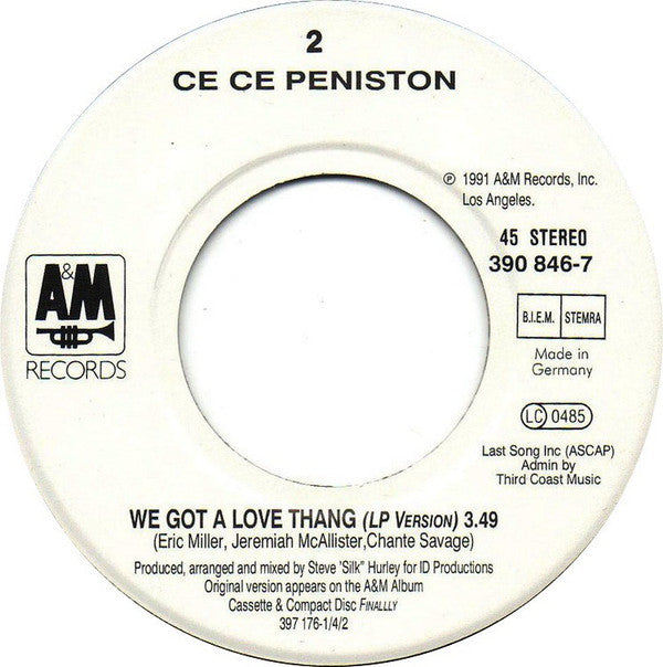 Ce Ce Peniston : We Got A Love Thang (7", Single)