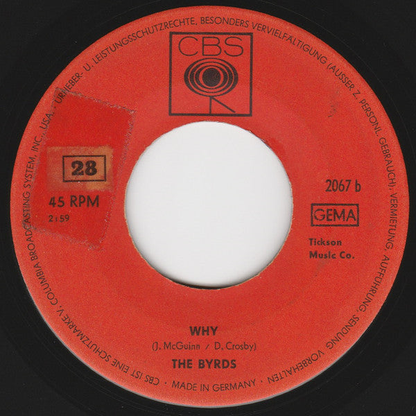 The Byrds : Eight Miles High / Why (7", Single)