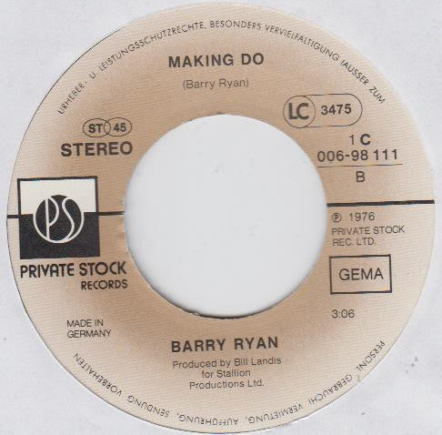 Barry Ryan : Where Were You (7")