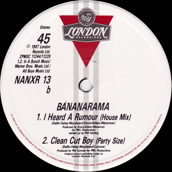 Bananarama : I Heard A Rumour (Miami Mix) (12", Single)