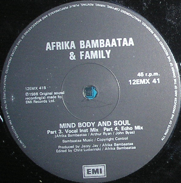 Afrika Bambaataa And Family* Featuring UB40 : Reckless (The Soka Chant Zouk Mix) (12", Single)
