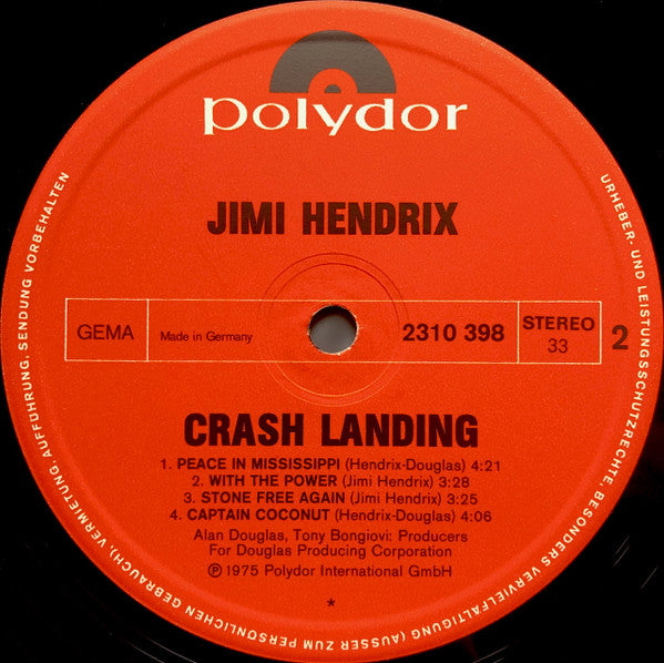 Jimi Hendrix : Crash Landing (LP, Album)