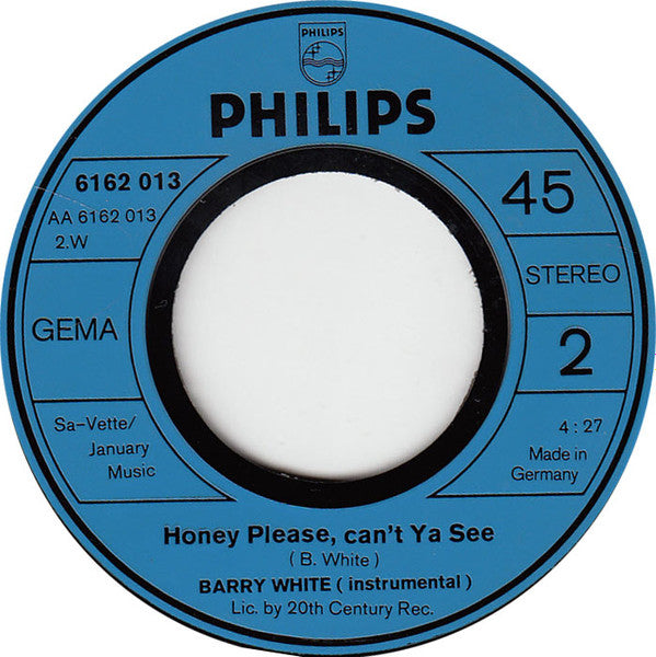 Barry White : Honey Please, Can't Ya See (7", Single)