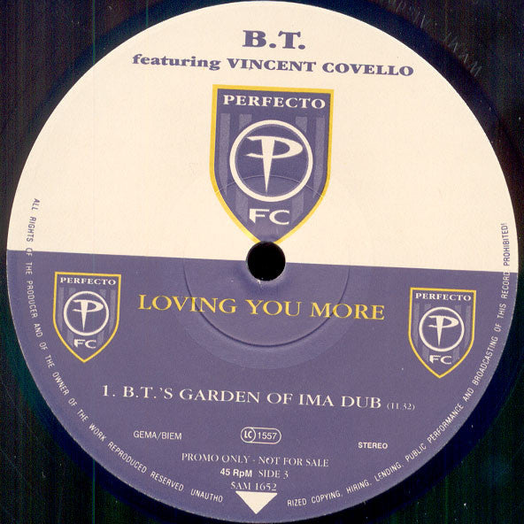 BT Featuring Vincent Covello : Loving You More (2x12", Single, Promo)