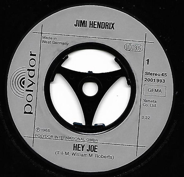 Jimi Hendrix : Hey Joe / Purple Haze (7", Single, RE)