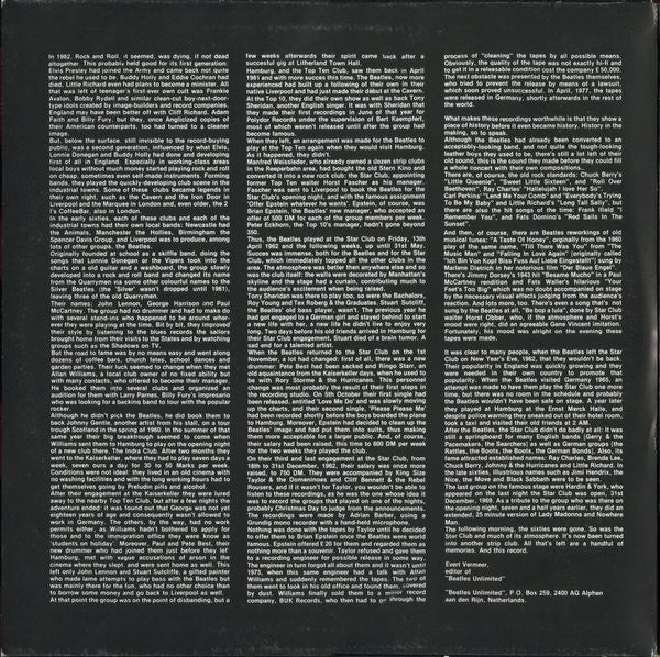 The Beatles : Live At The Star-Club In Hamburg Germany (2xLP, RE)