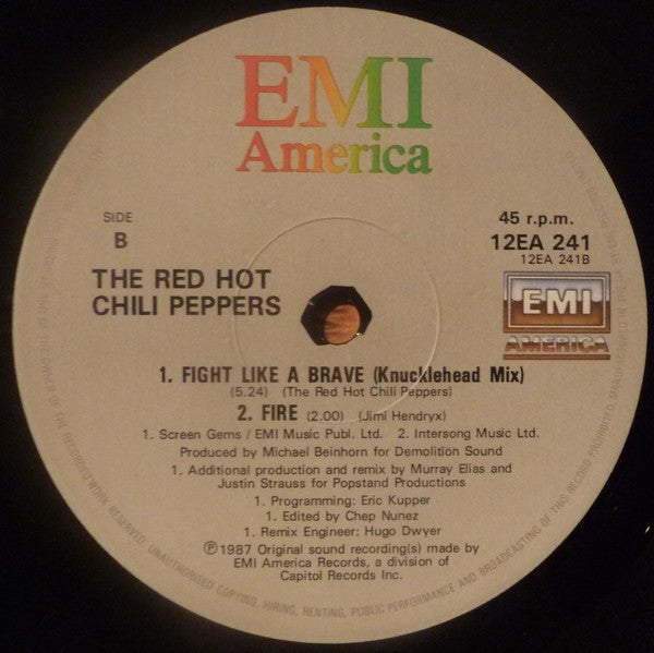Red Hot Chili Peppers : Fight Like A Brave (12", Single)