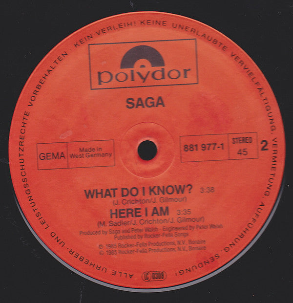 Saga (3) : What Do I Know? (12", Maxi)